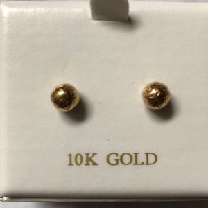10K 6MM Ball stud earring